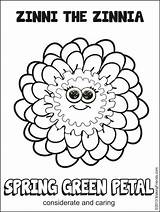 Daisy Girl Scout Scouts Caring Considerate Petal Coloring Petals Spring Green sketch template