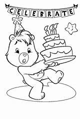 Care Bears Coloring Pages Printable Birthday Birthdayprintable sketch template