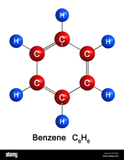 render  molecular structure  benzene isolated  white