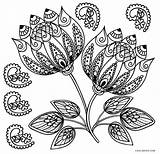 Flores Cool2bkids Ausmalbilder Blumen Printable Erwachsene Adulte Fleurs Bud sketch template