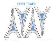 eiffel tower template printable google search tower models eiffel