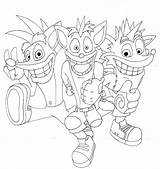 Crash Bandicoot Coloring Pages Car Getcolorings Color Getdrawings Colo sketch template