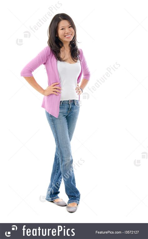 people fullbody southeast asian female stock picture