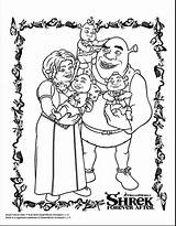 Shrek Coloriage Famille Coloriages Fiona Colorier Donkey Dreamworks sketch template