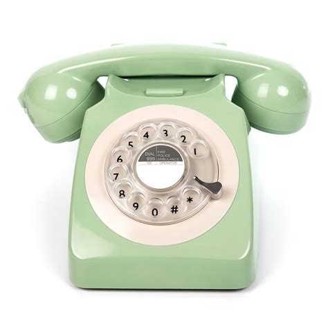 traditional rotary dial telephone   cool shade  mint  based   classic