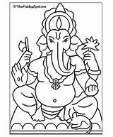 Ganesha Ganesh Bala sketch template