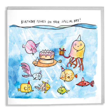 birthday fishes funny  cards jelly armchair