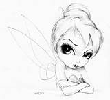 Tinkerbell Pages Coloring Face Sketch Disney Fairy Bell Tinker Magazine Color sketch template