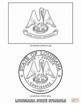 Coloring Louisiana State Pages Symbols Printable Crafts sketch template