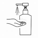 Sanitizer Disinfection Moisturizing Applying Wash sketch template