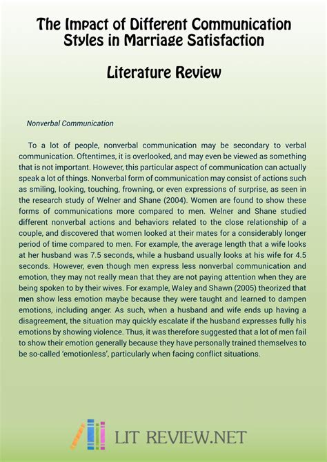 literature review format  lit review samples issuu