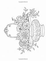 Coloring Arrangements Flower Pages Creative Beautiful Book Basket Adult Haven Flowers Floral Color Embroidery Books Print Drawing Amazon Patterns sketch template