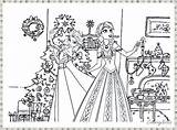 Christmas Coloring Pages Frozen Elsa Anna Cute Choose Board sketch template