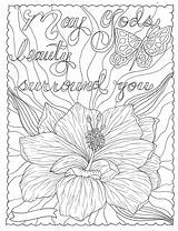 Coloring Pages Faith Hope Garden Christian Color Bible Adult Colouring Amazon Scripture Prayers sketch template