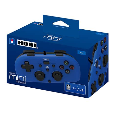 hori ps wired mini gamepad blue ps buy   mighty ape nz