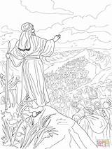 Sea Red Crossing Israelites Coloring Pages Moses Exodus Parting Printable Color Clipart Bible Supercoloring Adult Dot Colorings Online Getdrawings Colouring sketch template