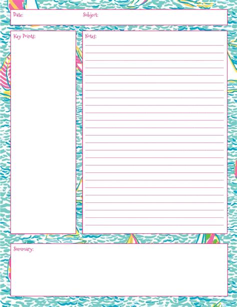 printable note  paper