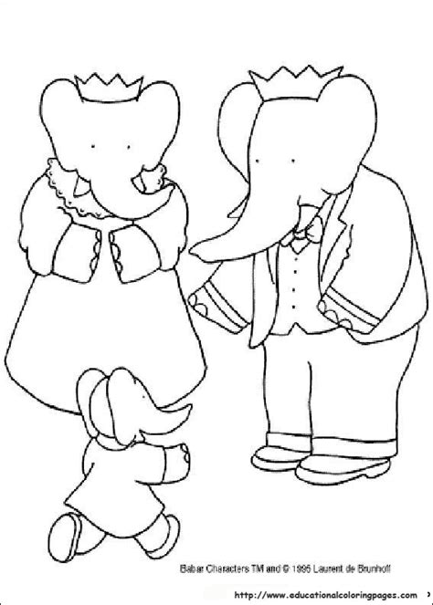 babar coloring pages educational fun kids coloring pages