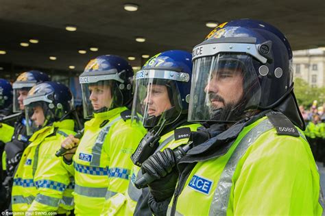 manchester far right protestors tussle with police daily