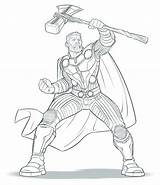 Avengers Axe Desenhar Contener Draw Hulk Xcolorings Stormbreaker Superhero Vingadores sketch template