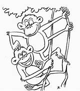 Monkey Monkeys Jumping Bed Little Activities Five Coloring Pages Kids Sheet sketch template