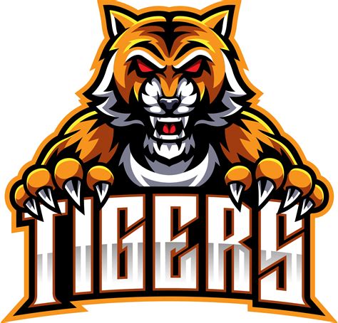 tiger face mascot logo design  visink thehungryjpeg