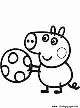 Soccer Coloring Pig Pages Peppa Printable Play Color Getdrawings sketch template
