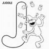 Coloring Pages Letter Alphabet Grover Sesame Abc Juggle sketch template