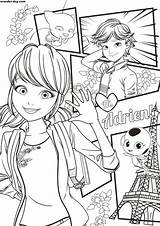 Ladybug Noir Cat Coloring Pages Printable Cartoon Choose Board Barbie sketch template