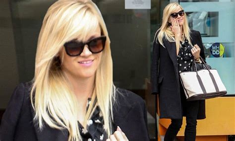 reese witherspoon stuns after visiting skin care clinic in west hollywood daily mail online