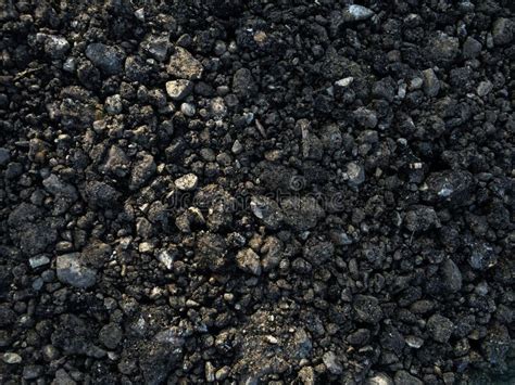 fresh blacktop gravel ground road material stock photo image