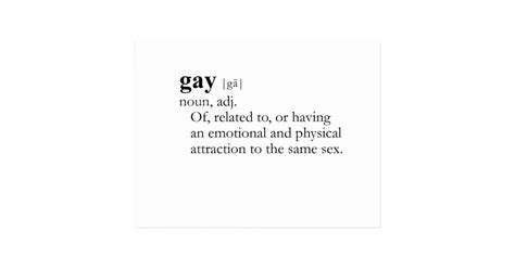 gay definition postcard zazzle