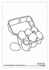 Colouring Pancake Eggs Pages Coloring Egg Carton Recipe Food Kids Colour Color Activity Getcolorings Box Printable Word Activityvillage Two Village sketch template
