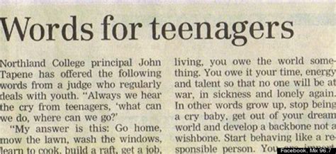 words for teenagers advice from 1950s featured in school newsletter goes viral update
