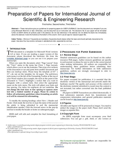 ijser template international journal  scientific engineering res