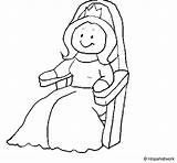 Coloring Throne Princess Coloringcrew 74kb 470px sketch template