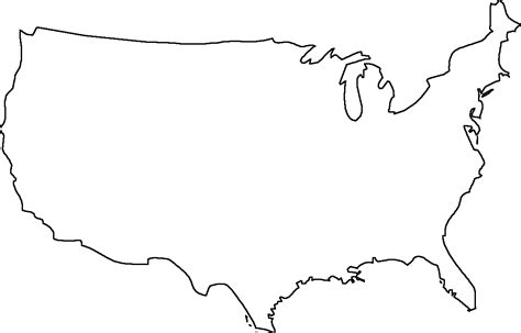 usa blank map clipart