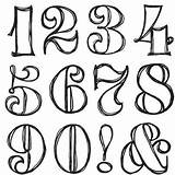 Lettering Numbers Number Fonts Hand Stencil Fancy Visit Calligraphy Writing Good Brush sketch template