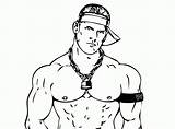 Cena Coloring John Wwe Pages Cool Popular sketch template