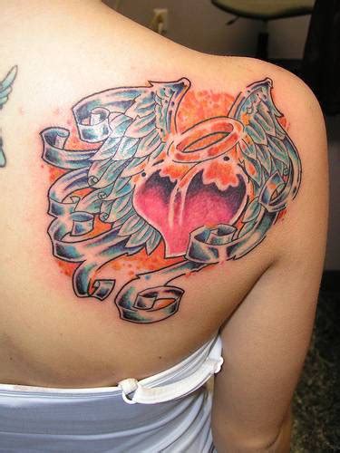 heart  angel wings tattoo tattooimagesbiz