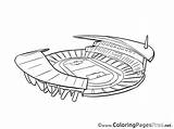 Stadium Coloring Pages Soccer Sheet Title sketch template