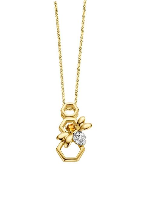 diamond point queen bee geelgouden hanger de bijenkorf bee jewelry silver jewelry jewelry