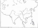 Asia Coloring Getdrawings Pages Map sketch template