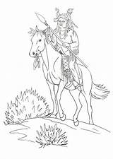Coloring Pages Native American Man Medicine Drawing Horse Warrior Printable Designs Indian Indians Patterns Americans Sheets Colouring Adult Adults Large sketch template