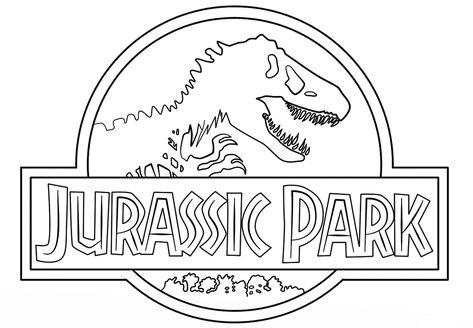 jurassic park logo coloring page   jurassic park jurassic park