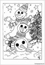 Christmas Pages Snowmen Eve Coloring Holidays Color Coloringpagesonly sketch template