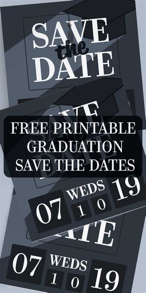 graduation save the date invitations free printables online