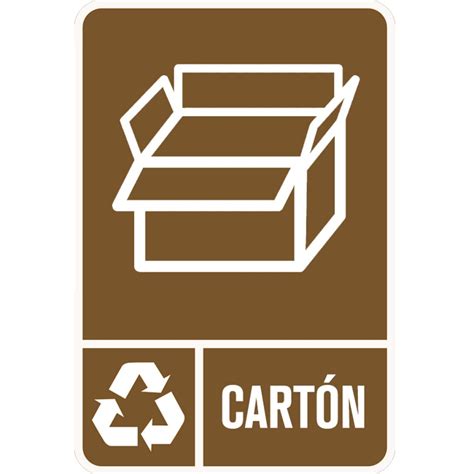 letrero reciclaje carton  cm grafica letrilandia