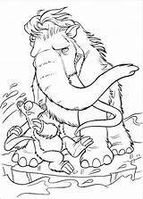 Coloring Mammoth Pages Woolly Ice Getcolorings Age sketch template