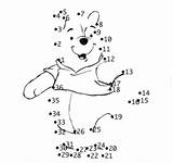 Pooh Dots Winnie Connect Coloring sketch template